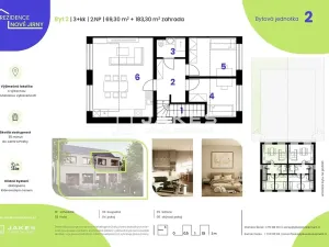 Prodej bytu 3+kk, Jirny, 70 m2