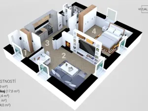 Prodej bytu 2+1, Hrádek nad Nisou, 52 m2