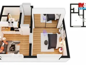 Prodej bytu 1+1, Česká Lípa, Železničářská, 35 m2