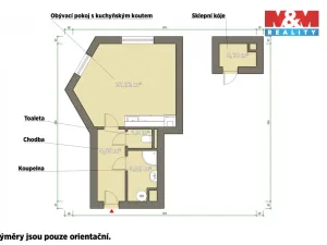 Pronájem bytu 1+kk, Nýřany, Benešova třída, 34 m2