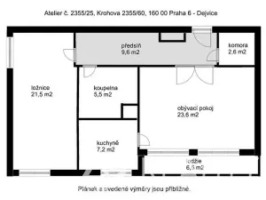 Prodej bytu 2+1, Praha - Dejvice, Krohova, 76 m2