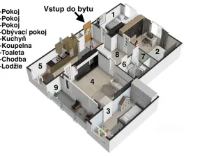 Prodej bytu 4+1, Ústí nad Labem, Spartakiádní, 82 m2