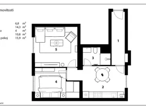 Prodej bytu 2+1, Pardubice, Jana Palacha, 70 m2