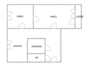 Prodej bytu 2+1, Podbořany, Sídliště Míru, 66 m2