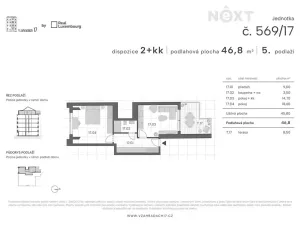 Prodej bytu 2+kk, Praha - Libeň, V zahradách, 47 m2