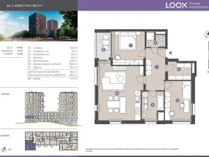 Pronájem bytu 3+kk, Praha - Prosek, Litoměřická, 82 m2