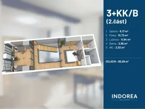 Pronájem bytu 3+kk, Praha, Kolbenova, 85 m2