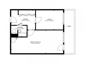 Prodej bytu 2+kk, Praha - Prosek, Novoborská, 43 m2