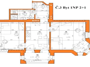 Pronájem bytu 2+1, Hradec Králové, V Lipkách, 62 m2