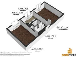 Prodej bytu 2+1, Ústí nad Labem, Jožky Jabůrkové, 51 m2