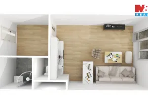 Pronájem bytu 1+kk, Plzeň - Doubravka, Moravská, 44 m2
