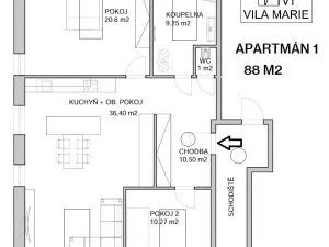 Prodej bytu 3+kk, Chotěšov, Starý mlýn, 88 m2