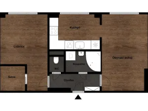 Pronájem bytu 2+1, Kralupy nad Vltavou - Lobeček, Masarykova, 52 m2