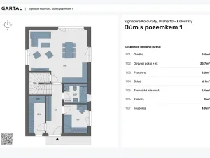 Prodej rodinného domu, Praha - Kolovraty, Měsíčková, 145 m2