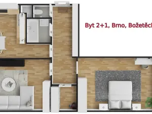Prodej bytu 2+1, Brno, Božetěchova, 64 m2
