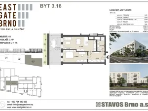 Prodej bytu 2+kk, Brno, Řípská, 53 m2