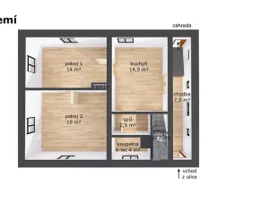 Prodej rodinného domu, Cerekvice nad Bystřicí, 62 m2