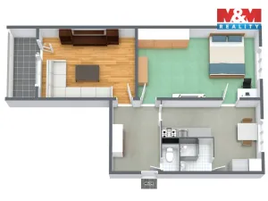 Prodej bytu 2+1, Karlovy Vary - Stará Role, Karlovarská, 61 m2