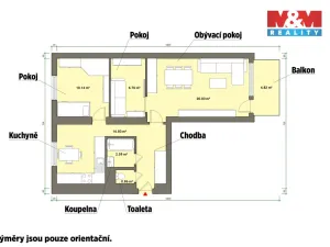 Prodej bytu 2+1, Tachov, Jabloňová, 61 m2