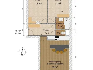 Prodej bytu 3+kk, Jihlava, Za Poštou, 60 m2