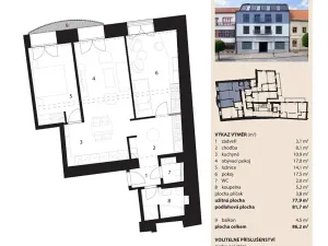 Pronájem bytu 3+kk, Bystřice nad Pernštejnem, Masarykovo náměstí, 81 m2