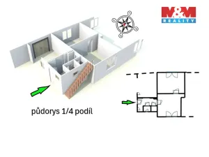 Prodej rodinného domu, Poděbrady - Poděbrady IV, Husova, 39 m2