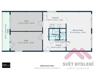 Pronájem bytu 3+1, Praha - Hostivař, Pražská, 80 m2