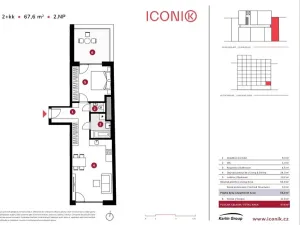 Pronájem bytu 2+kk, Praha, Sokolovská, 56 m2