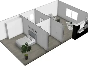 Pronájem bytu 2+kk, Brno, Černohorská, 48 m2
