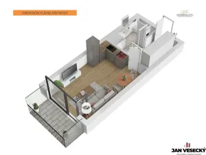 Prodej bytu 1+kk, Plzeň, Železná, 32 m2