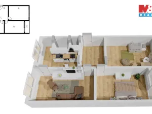 Prodej bytu 3+1, Praha - Kamýk, Zárubova, 78 m2