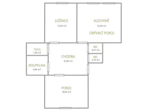Pronájem bytu 3+kk, Praha - Nusle, Svatoslavova, 70 m2