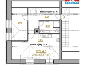 Prodej bytu 2+kk, Strakov, 68 m2
