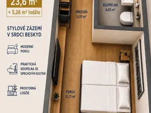 Prodej apartmánu, Čeladná, 22 m2