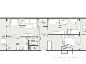 Prodej bytu 3+1, Praha - Vršovice, Uzbecká, 74 m2