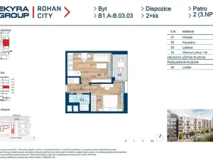 Prodej bytu 2+kk, Praha - Karlín, Sokolova, 38 m2