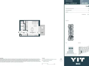 Prodej bytu 1+kk, Kladno, Unhošťská, 30 m2