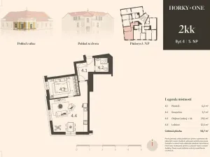 Prodej bytu 2+kk, Praha - Nusle, V Horkách, 55 m2