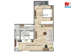 Prodej bytu 2+kk, Mělník, nám. Gen. Swierczewského, 52 m2