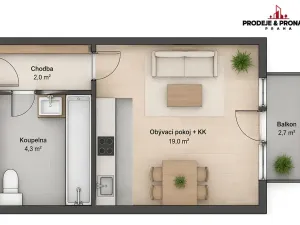 Prodej bytu 1+kk, Praha, Zakšínská, 30 m2