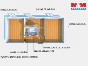 Pronájem bytu 2+1, Rotava, Sídliště, 54 m2