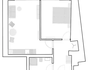 Pronájem bytu 2+kk, Brno, Poštovská, 49 m2