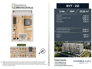 Prodej bytu 2+kk, České Budějovice, Jírovcova, 57 m2