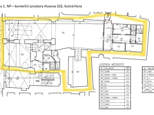 Pronájem obchodního prostoru, Kutná Hora, Husova, 195 m2