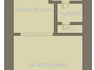 Pronájem obchodního prostoru, Pelhřimov, U Rendlíku, 107 m2