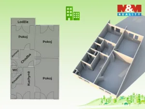 Prodej bytu 3+1, Vsetín, Bratří Hlaviců, 72 m2