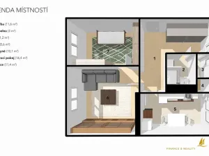 Prodej bytu 2+1, Žlutice, Nádražní, 54 m2