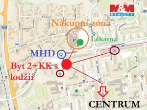 Pronájem bytu 2+kk, Pardubice - Polabiny, Grusova, 53 m2