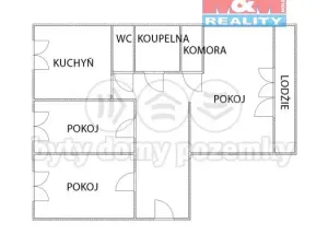 Prodej bytu 3+1, Orlová - Lutyně, Masarykova třída, 75 m2
