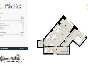 Prodej bytu 2+kk, Ostrava - Moravská Ostrava, Biskupská, 73 m2